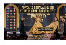 AMVCA 12: BBNaija’s Queen Stuns in Viral ‘Bread Outfit’