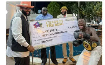 Carter Efe Receives ₦50m Reward After Portable Victory