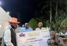 Carter Efe Receives ₦50m Reward After Portable Victory