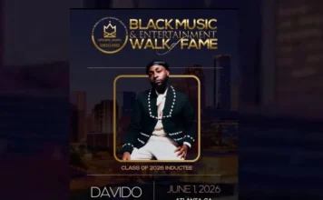 Davido Joins Fela Kuti on 2026 Black Music Walk of Fame