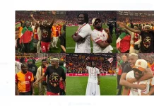 Osimhen, VDM and Tunde Ednut Celebrate Galatasaray Title Win