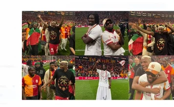 Osimhen, VDM and Tunde Ednut Celebrate Galatasaray Title Win